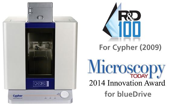The Asylum Research Cypher AFM and blueDrive have won R&D 100 and Microscopy Today awards for innovation